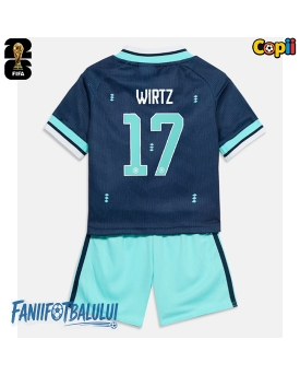 Germania Florian Wirtz #17 Echipament de Fotbal Replică Mondial 2026 Copii Deplasare (+ Șorturi)